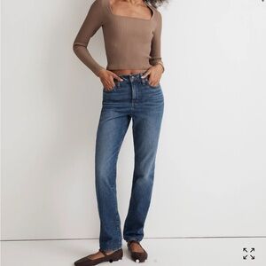 Madewell Straight Leg Jeans in Medium Blue